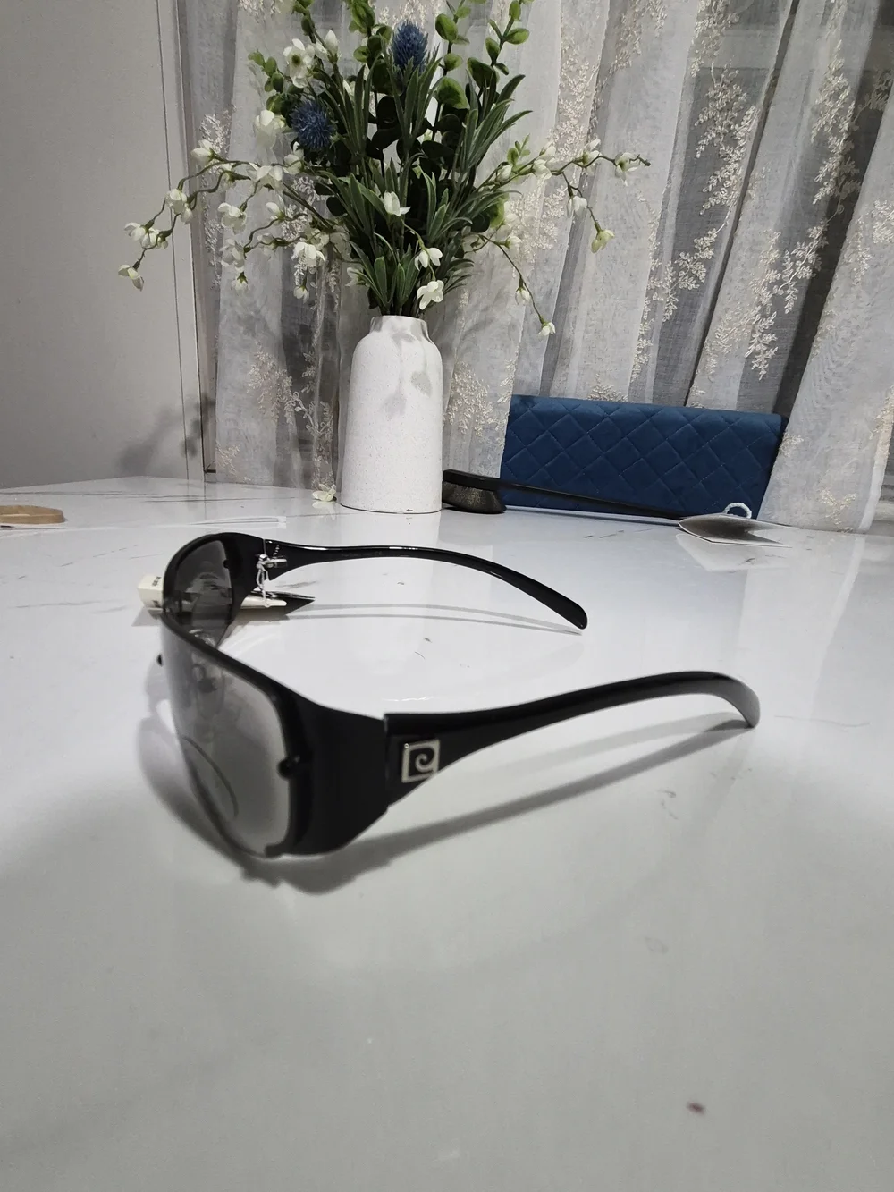 Pierre Cardin Men’s Black Frame Sunglasses with Dark Lenses 🔥Y2K🔥